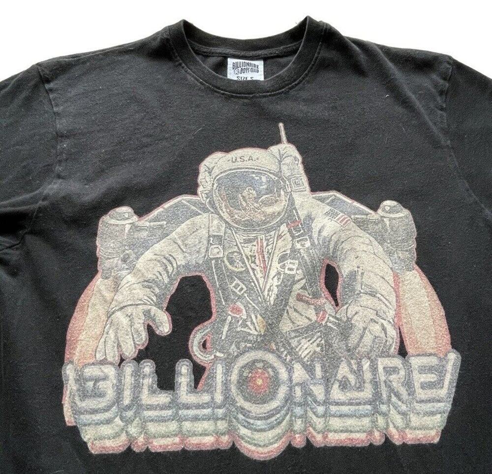 Billionaire Boys Club T Shirt Mens Small Black BBC Astronaut NASA Tee